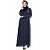 Designer Nida abaya with handwork- Navy Blue